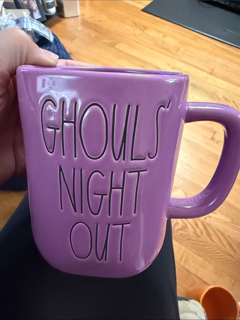 Rae Dunn Purple 'Ghouls' Night Out' Ceramic Mug